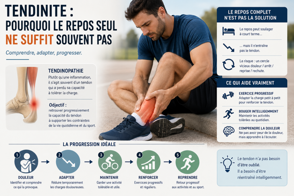 Tendinite : pourquoi le repos seul ne suffit souvent pas